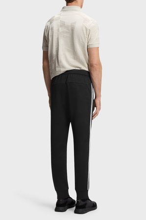 Boss Jakarlı Relaxed Fit Lastikli Paça Pantolon Erkek PANTOLON 50566815 001 SİYAH