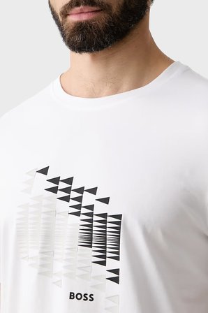 Boss Pamuklu Regular Fit Bisiklet Yaka T Shirt Erkek T SHİRT 50566853 100 BEYAZ