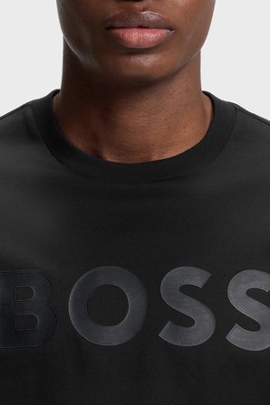 Boss Logolu Regular Fit Bisiklet Yaka T Shirt Erkek T SHİRT 50566883 001 SİYAH