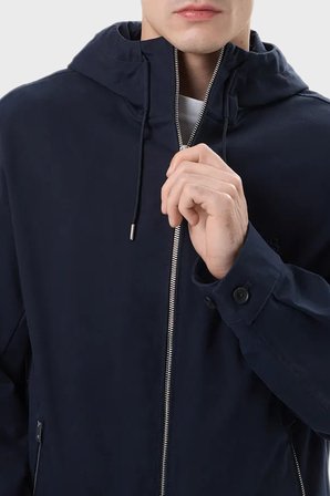 Boss Logolu Regular Fit Kapüşonlu Mont Erkek MONT 50564188 404 LACİVERT