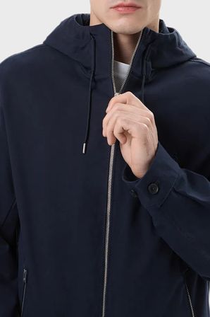 Boss Logolu Regular Fit Kapüşonlu Mont Erkek MONT 50564188 404 LACİVERT