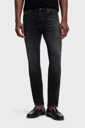 Boss Slim Fit Normal Bel Dar Paça Jeans Erkek KOT PANTOLON 50564384 009 SİYAH