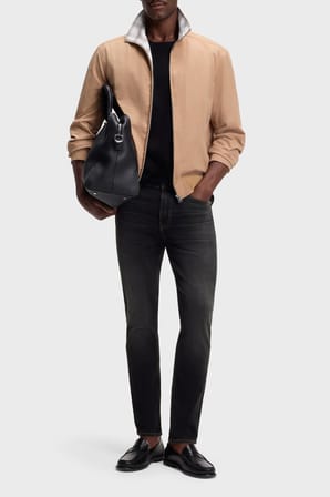 Boss Slim Fit Normal Bel Dar Paça Jeans Erkek KOT PANTOLON 50564384 009 SİYAH