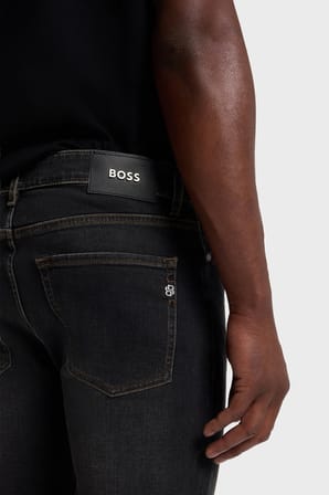 Boss Slim Fit Normal Bel Dar Paça Jeans Erkek KOT PANTOLON 50564384 009 SİYAH