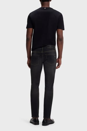 Boss Slim Fit Normal Bel Dar Paça Jeans Erkek KOT PANTOLON 50564384 009 SİYAH