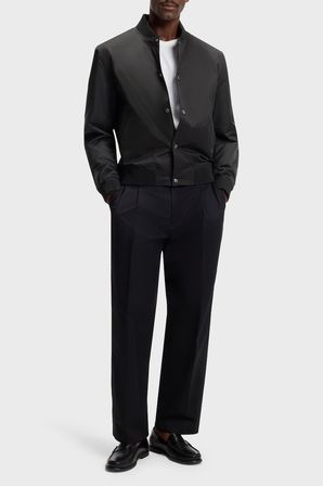 Boss Su İtici Relaxed Fit Düğmeli Mont Erkek MONT 50564412 001 SİYAH