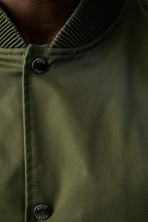 Boss Su İtici Relaxed Fit Düğmeli Mont Erkek MONT 50564412 347 HAKİ
