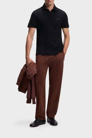 Boss % 100 Pamuk Regular Fit Düğmeli Polo Erkek POLO 50565174 001 SİYAH
