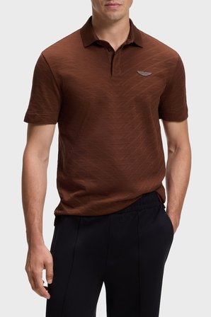Boss % 100 Pamuk Regular Fit Düğmeli Polo Erkek POLO 50565174 214 KAHVE