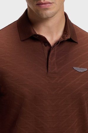 Boss % 100 Pamuk Regular Fit Düğmeli Polo Erkek POLO 50565174 214 KAHVE