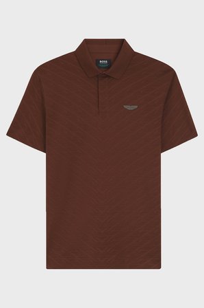 Boss % 100 Pamuk Regular Fit Düğmeli Polo Erkek POLO 50565174 214 KAHVE