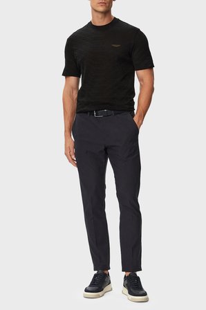 Boss Jakarlı Logolu Regular Fit Bisiklet Yaka T Shirt Erkek T SHİRT 50565175 001 SİYAH