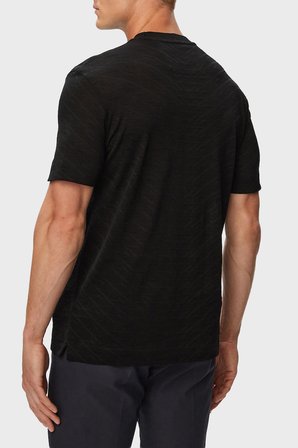 Boss Jakarlı Logolu Regular Fit Bisiklet Yaka T Shirt Erkek T SHİRT 50565175 001 SİYAH