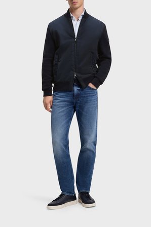 Boss Regular Fit Kolej Yaka Fermuarlı Hırka Erkek HIRKA 50565508 404 LACİVERT