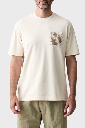 Boss % 100 Pamuk Bisiklet Yaka Logolu T Shirt Erkek T SHİRT 50565606 119 BEYAZ