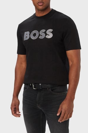 Boss % 100 Pamuk Regular Fit Bisiklet Yaka T Shirt Erkek T SHİRT 50565630 001 SİYAH