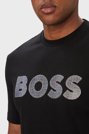 Boss % 100 Pamuk Regular Fit Bisiklet Yaka T Shirt Erkek T SHİRT 50565630 001 SİYAH