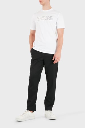 Boss % 100 Pamuk Regular Fit Bisiklet Yaka T Shirt Erkek T SHİRT 50565630 100 BEYAZ
