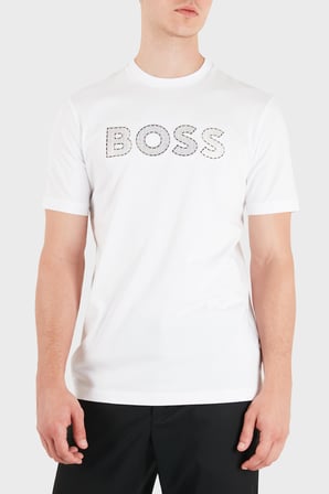 Boss % 100 Pamuk Regular Fit Bisiklet Yaka T Shirt Erkek T SHİRT 50565630 100 BEYAZ