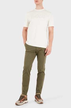 Boss % 100 Pamuk Regular Fit Bisiklet Yaka T Shirt Erkek T SHİRT 50565630 118 BEJ