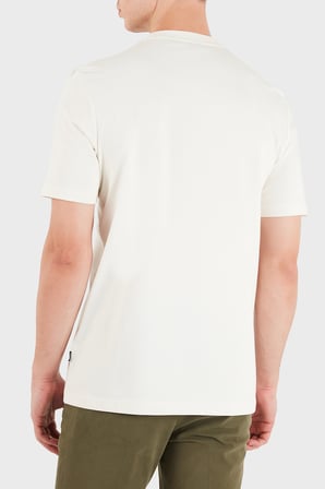Boss % 100 Pamuk Regular Fit Bisiklet Yaka T Shirt Erkek T SHİRT 50565630 118 BEJ