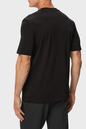 Boss Logolu % 100 Pamuk Bisiklet Yaka T Shirt Erkek T SHİRT 50565785 001 SİYAH