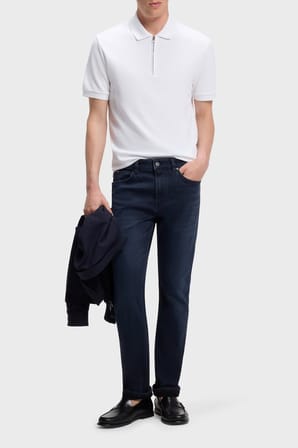 Boss Pamuk Karışımlı Slim Fit Normal Bel Jeans Erkek KOT PANTOLON 50566914 403 LACİVERT
