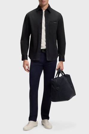 Boss Lgoolu Pamuklu Relaxed Fit Uzun Kollu Gömlek Erkek GÖMLEK 50567166 001 SİYAH