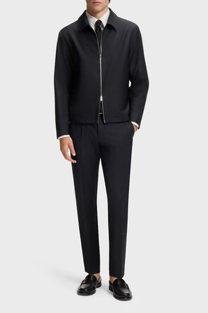 Boss Yünlü Slim Fit Düz Paça Pantolon Erkek PANTOLON 50567486 404 LACİVERT