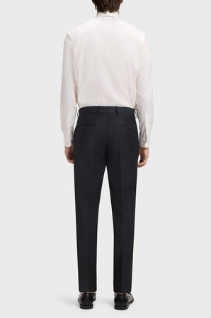 Boss Yünlü Slim Fit Düz Paça Pantolon Erkek PANTOLON 50567486 404 LACİVERT