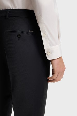 Boss Yünlü Slim Fit Düz Paça Pantolon Erkek PANTOLON 50567486 404 LACİVERT