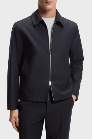 Boss Yünlü Slim Fit Klasik Yaka  Mont Erkek MONT 50567500 404 LACİVERT