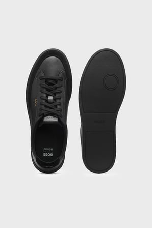 Boss Süet Detaylı Sneaker Ayakkabı Erkek AYAKKABI 50568536 005 SİYAH