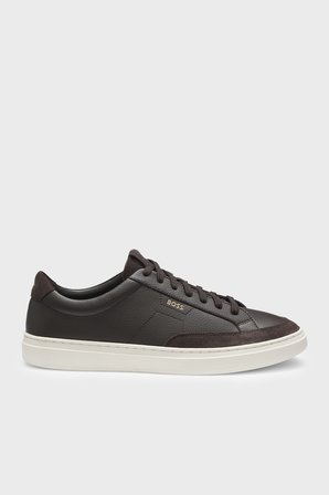 Boss Süet Detaylı Sneaker Ayakkabı Erkek AYAKKABI 50568536 201 KAHVE