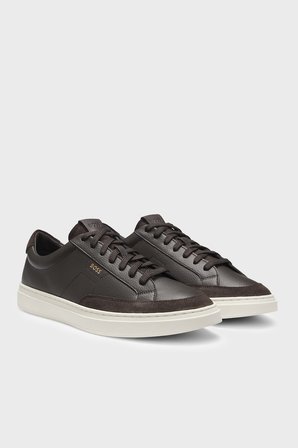 Boss Süet Detaylı Sneaker Ayakkabı Erkek AYAKKABI 50568536 201 KAHVE