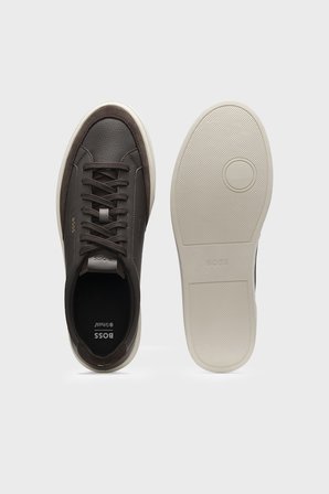 Boss Süet Detaylı Sneaker Ayakkabı Erkek AYAKKABI 50568536 201 KAHVE