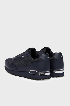 Boss Logolu Deri Sneaker Ayakkabı Erkek AYAKKABI 50568574 404 LACİVERT