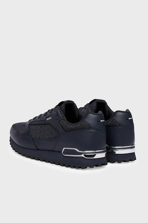 Boss Logolu Deri Sneaker Ayakkabı Erkek AYAKKABI 50568574 404 LACİVERT