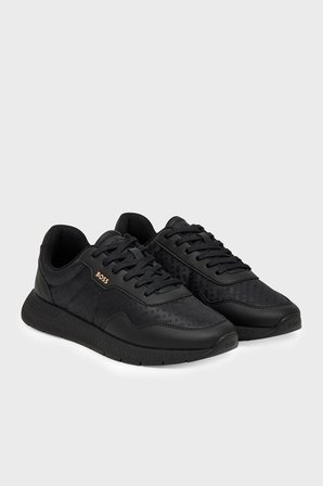 Boss Logolu Sneaker Ayakkabı Erkek AYAKKABI 50568772 007 SİYAH