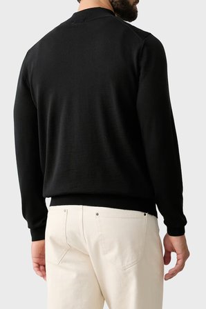Boss Regular Fit Dik Yaka Yün Hırka Erkek HIRKA 50571915 001 SİYAH