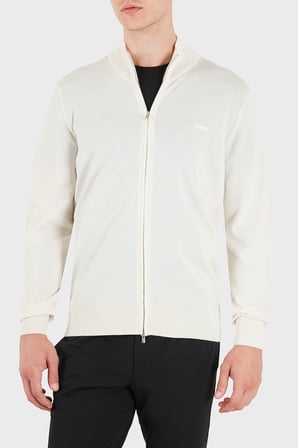 Boss Regular Fit Dik Yaka Yün Hırka Erkek HIRKA 50571915 118 BEJ
