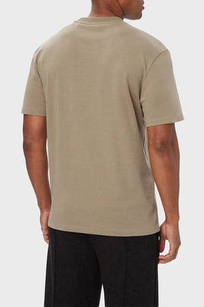 Hugo Logolu Bisiklet Yaka % 100 Pamuk Regular Fit  T Shirt Erkek T SHİRT 50505201 928 BEJ