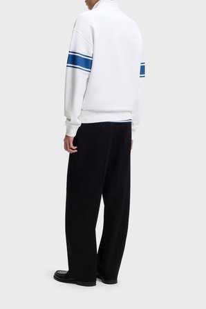 Hugo Pamuklu Relaxed Fit Yarım Fermuarlı Dik Yaka Sweat Erkek SWEAT 50563798 100 BEYAZ