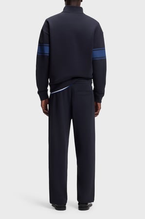 Hugo Pamuklu Relaxed Fit Yarım Fermuarlı Dik Yaka Sweat Erkek SWEAT 50563798 405 LACİVERT