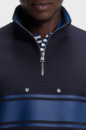 Hugo Pamuklu Relaxed Fit Yarım Fermuarlı Dik Yaka Sweat Erkek SWEAT 50563798 405 LACİVERT