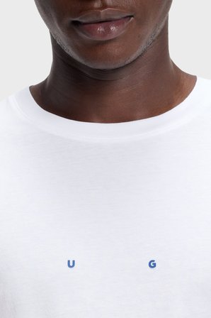 Hugo Logolu % 100 Pamuk Bisiklet Yaka T Shirt Erkek T SHİRT 50566086 100 BEYAZ