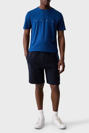 Hugo Logolu % 100 Pamuk Bisiklet Yaka T Shirt Erkek T SHİRT 50566086 498 MAVİ