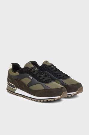 Boss % 100 Hakiki Deri Süet Sneaker Ayakkabı Erkek AYAKKABI 50573554 242 KAHVE