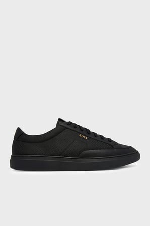 Boss %100 Hakiki Deri Sneaker Ayakkabı Erkek AYAKKABI 50573558 005 SİYAH