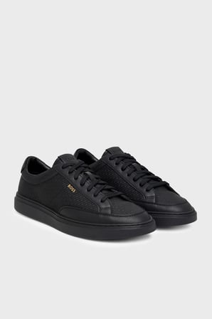 Boss %100 Hakiki Deri Sneaker Ayakkabı Erkek AYAKKABI 50573558 005 SİYAH